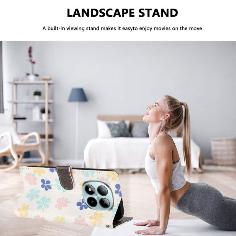 Δερματινη Θηκη Xiaomi Redmi Note 15 Pro Plus 5g Μικρά Λουλούδια