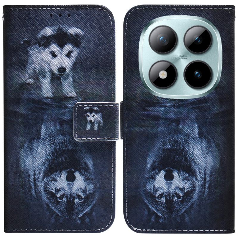 Δερματινη Θηκη Xiaomi Redmi Note 15 Pro Plus 5g Όνειρο Κουταβιού Σιλικόνης