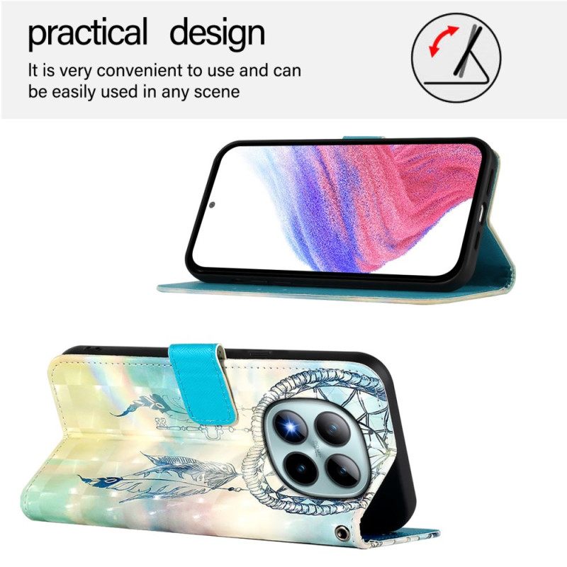 Δερματινη Θηκη Xiaomi Redmi Note 15 Pro Plus 5g Ονειροπαγίδα Με Ακουαρέλα Σιλικόνης