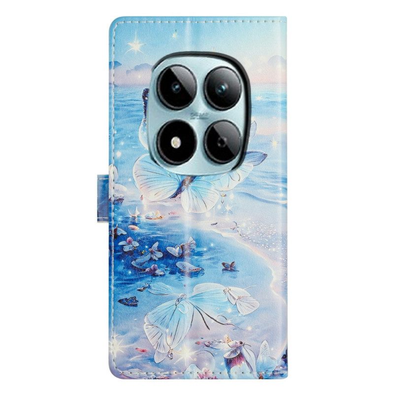 Δερματινη Θηκη Xiaomi Redmi Note 15 Pro Plus 5g Πεταλούδα Ωκεανού Σιλικόνης