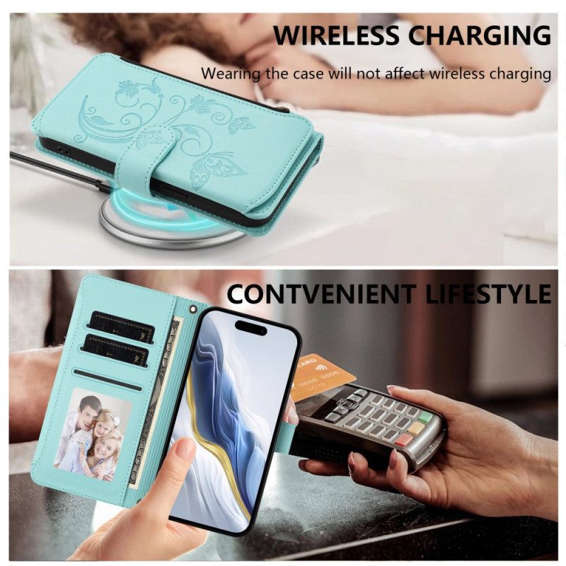 Δερματινη Θηκη Xiaomi Redmi Note 15 Pro Plus 5g Πορτοφόλι Με Λουλούδια