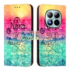 Δερματινη Θηκη Xiaomi Redmi Note 15 Pro Plus 5g Ποτέ Μην Σταματάς Να Ονειρεύεσαι