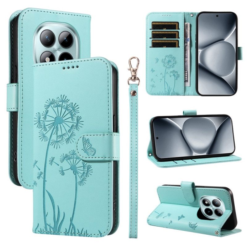 Δερματινη Θηκη Xiaomi Redmi Note 15 Pro Plus 5g Σχέδιο Και Λουράκι Πικραλίδας