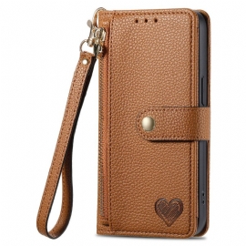 Δερματινη Θηκη Xiaomi Redmi Note 15 Pro Plus 5g Σχέδιο Καρδιάς Με Μπλοκάρισμα Rfid Σιλικόνης