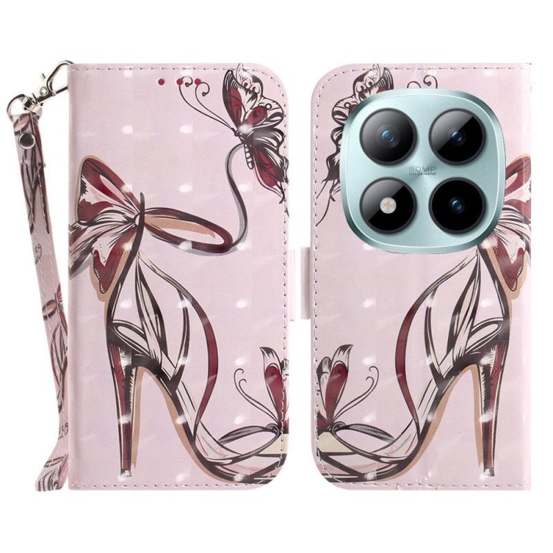 Δερματινη Θηκη Xiaomi Redmi Note 15 Pro Plus 5g Τακούνι Με Τιράντες