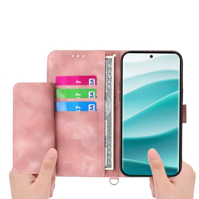 Θηκη Κινητου Xiaomi Redmi Note 15 Pro Plus 5g Λουλουδάτο Σχέδιο Με Λουρί Ώμου Και Λουρί