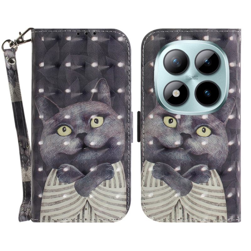 Θηκη Κινητου Xiaomi Redmi Note 15 Pro Plus 5g Θήκες Κινητών Γκρίζα Γάτα Με Τιράντες