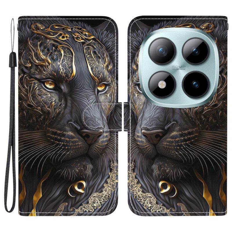 Θηκη Κινητου Xiaomi Redmi Note 15 Pro Plus 5g Θήκες Κινητών Μαύρο Και Χρυσό Λιοντάρι