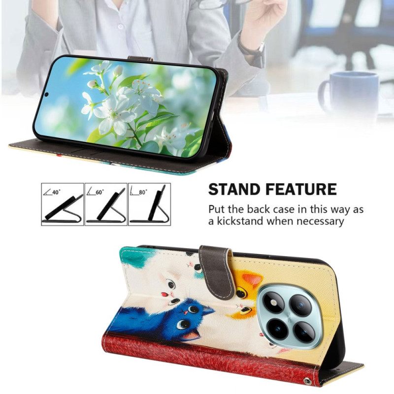 Θηκη Κινητου Xiaomi Redmi Note 15 Pro Plus 5g Θήκες Κινητών Πολύχρωμες Γάτες