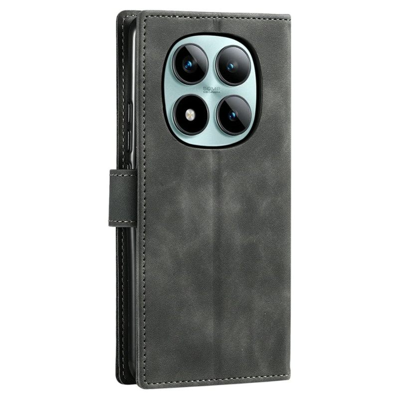 Θηκη Κινητου Xiaomi Redmi Note 15 Pro Plus 5g Θήκες Κινητών Πορτοφόλι Δύο Τόνων Με Ρετρό Λουράκια