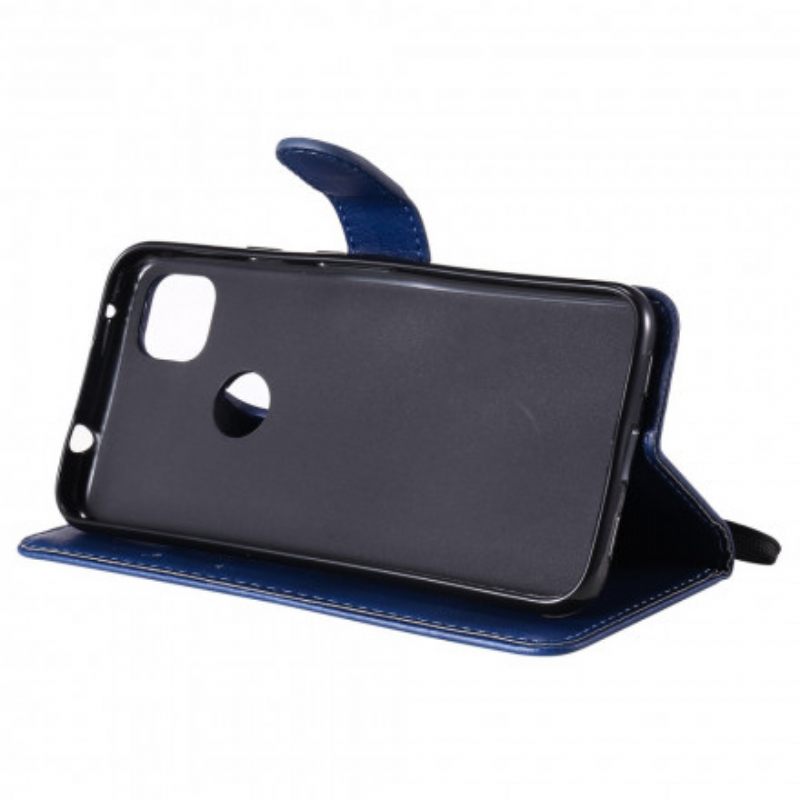 Θήκη Flip Google Pixel 4a με κορδονι Δερμάτινο Λουράκι
