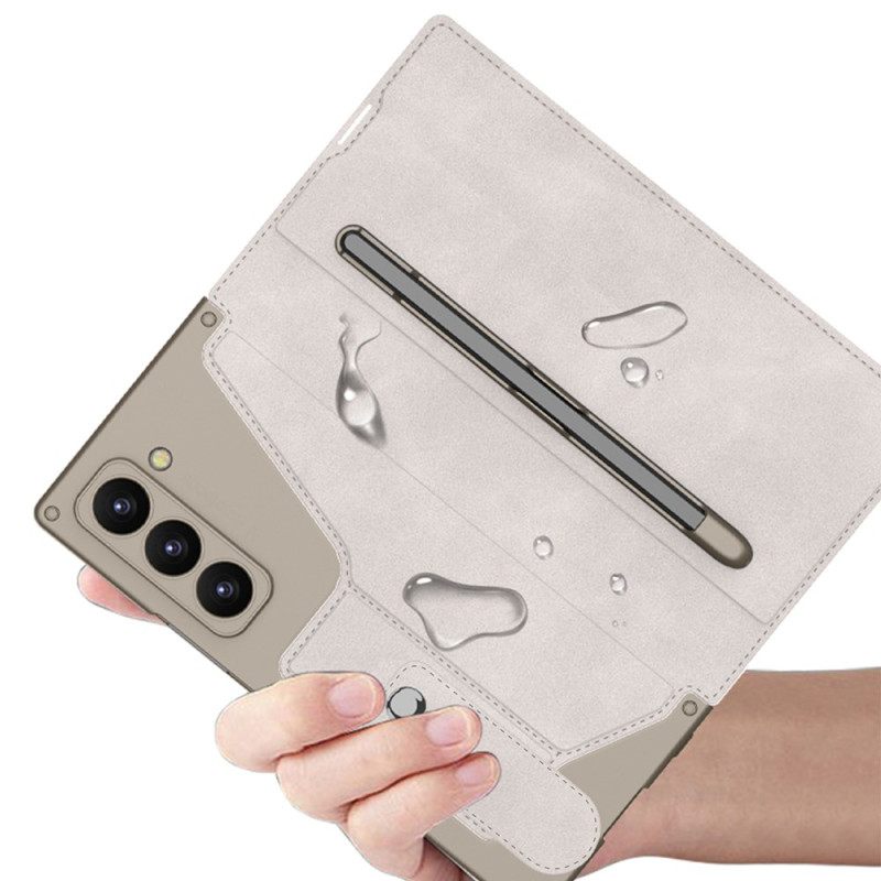 Δερματινη Θηκη Samsung Galaxy Z Fold 7 Βάση Και Βάση Γραφίδας