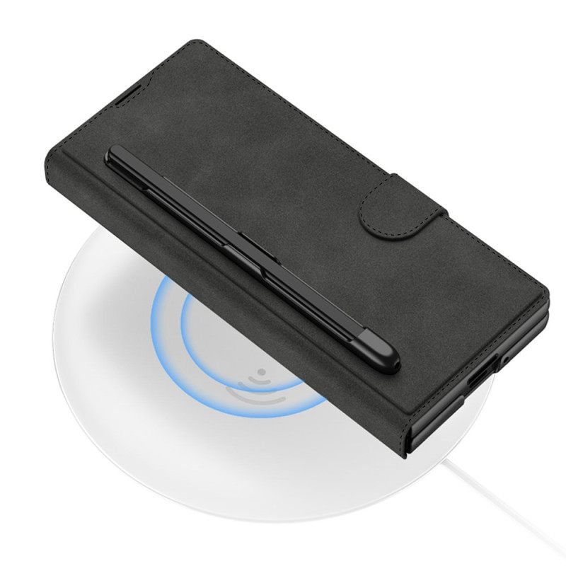 Δερματινη Θηκη Samsung Galaxy Z Fold 7 Βάση Και Βάση Γραφίδας