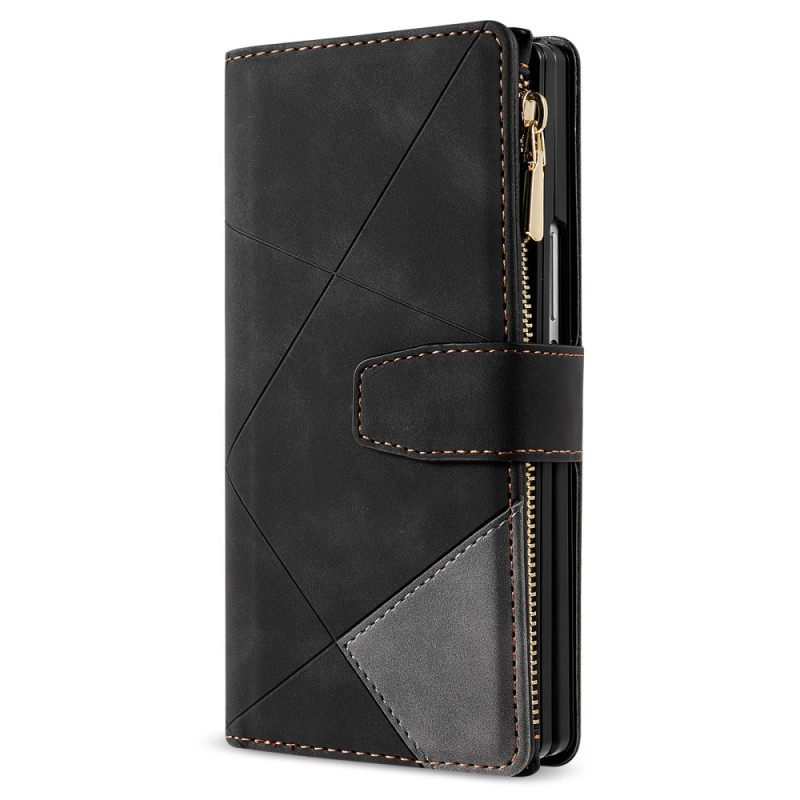 Δερματινη Θηκη Samsung Galaxy Z Fold 7 Δίχρωμο Πορτοφόλι Σιλικόνης