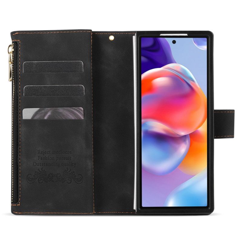 Δερματινη Θηκη Samsung Galaxy Z Fold 7 Δίχρωμο Πορτοφόλι Σιλικόνης