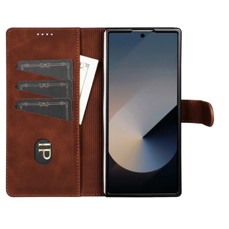 Δερματινη Θηκη Samsung Galaxy Z Fold 7 Εφέ Σουέτ Azns