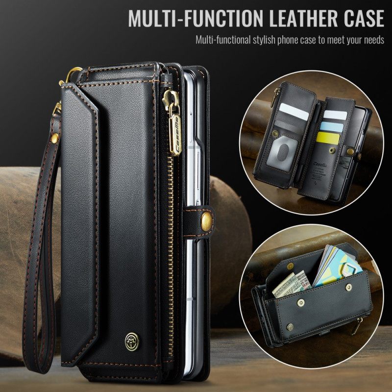 Δερματινη Θηκη Samsung Galaxy Z Fold 7 Πορτοφόλι Caseme Σιλικόνης