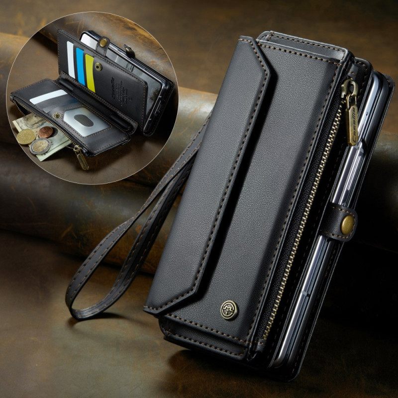 Δερματινη Θηκη Samsung Galaxy Z Fold 7 Πορτοφόλι Caseme Σιλικόνης