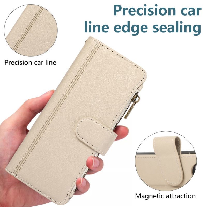 Δερματινη Θηκη Samsung Galaxy Z Fold 7 Πορτοφόλι Με Λουρί Σιλικόνης