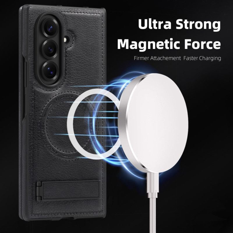 Κάλυμμα Samsung Galaxy Z Fold 7 Δερμάτινη Θήκη Magsafe Με Βάση