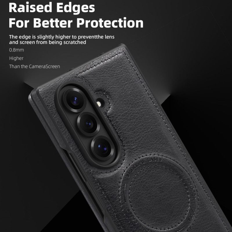 Κάλυμμα Samsung Galaxy Z Fold 7 Δερμάτινη Θήκη Magsafe Με Βάση