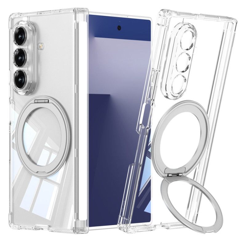 Κάλυμμα Samsung Galaxy Z Fold 7 Διαφανής Μαγνητικός Μεντεσές Με Βάση
