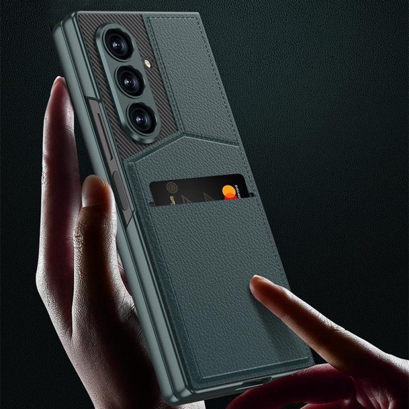 Κάλυμμα Samsung Galaxy Z Fold 7 Ενσωματωμένη Θήκη Καρτών Σιλικόνης