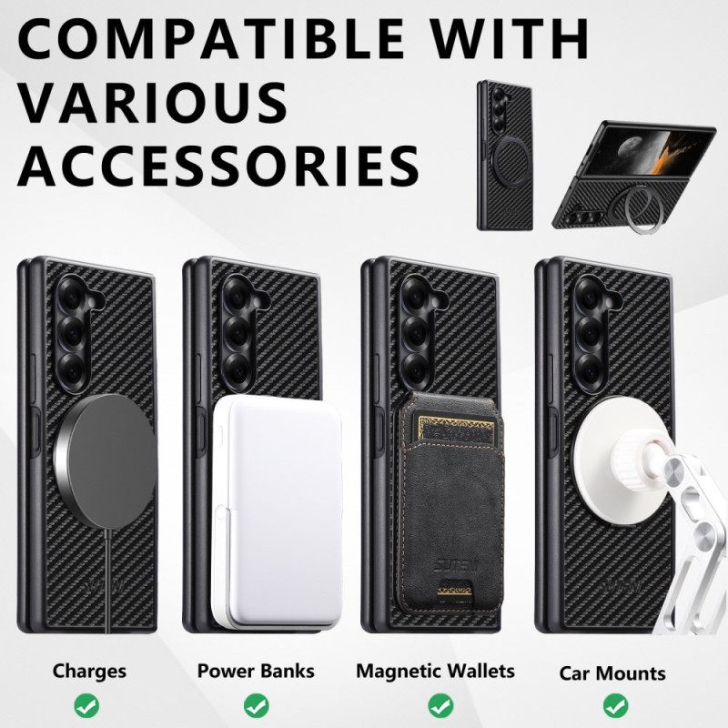 Κάλυμμα Samsung Galaxy Z Fold 7 Μαγνητικός Μεντεσές Με Βάση Δαχτυλιδιού Suteni