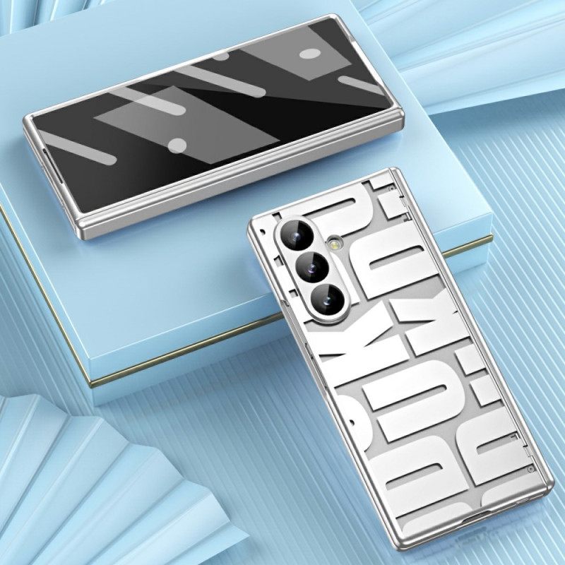 Κάλυμμα Samsung Galaxy Z Fold 7 Σχέδιο Γράμματος Με Προστατευτικό Οθόνης Από Σκληρυμένο Γυαλί
