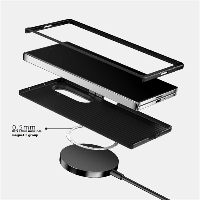 Κάλυμμα Samsung Galaxy Z Fold 7 Θήκες Κινητών Συμβατό Με Magsafe Στυλ Κροκόδειλου Abeel