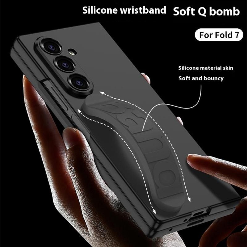 Κάλυμμα Samsung Galaxy Z Fold 7 Χειροκίνητο Λουράκι-βάση Σιλικόνης