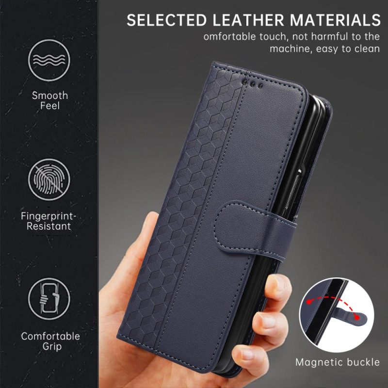 Θηκη Κινητου Samsung Galaxy Z Fold 7 Ανάγλυφο Σχέδιο Με Λουρί