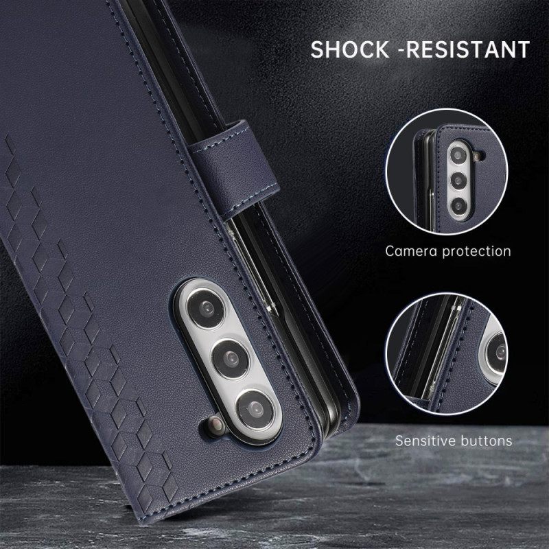 Θηκη Κινητου Samsung Galaxy Z Fold 7 Ανάγλυφο Σχέδιο Με Λουρί