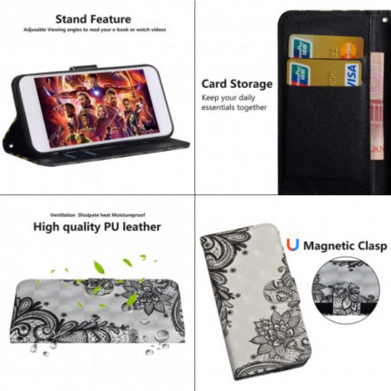 Θήκη Flip Xiaomi Redmi 6A Κομψή Δαντέλα
