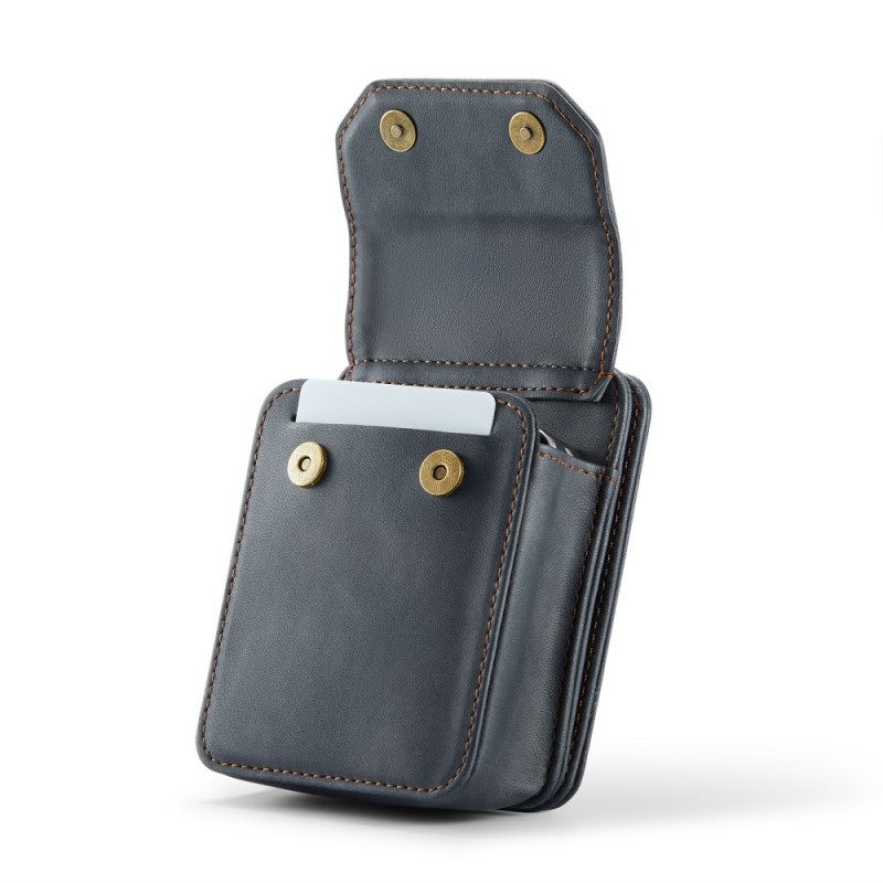 Δερματινη Θηκη Samsung Galaxy Z Flip 7 Fe Στυλ Τσάντας Με Προστασία Rfid Και Ιμάντα Ώμου