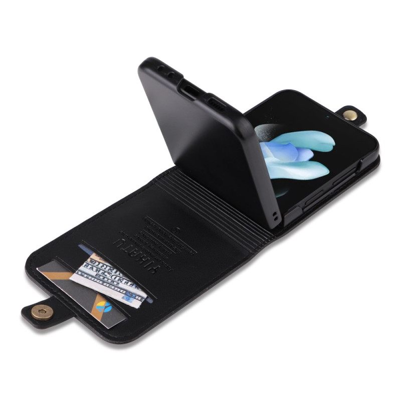 Δερματινη Θηκη Samsung Galaxy Z Flip 7 Fe Θήκη Καρτών Και Κούμπωμα