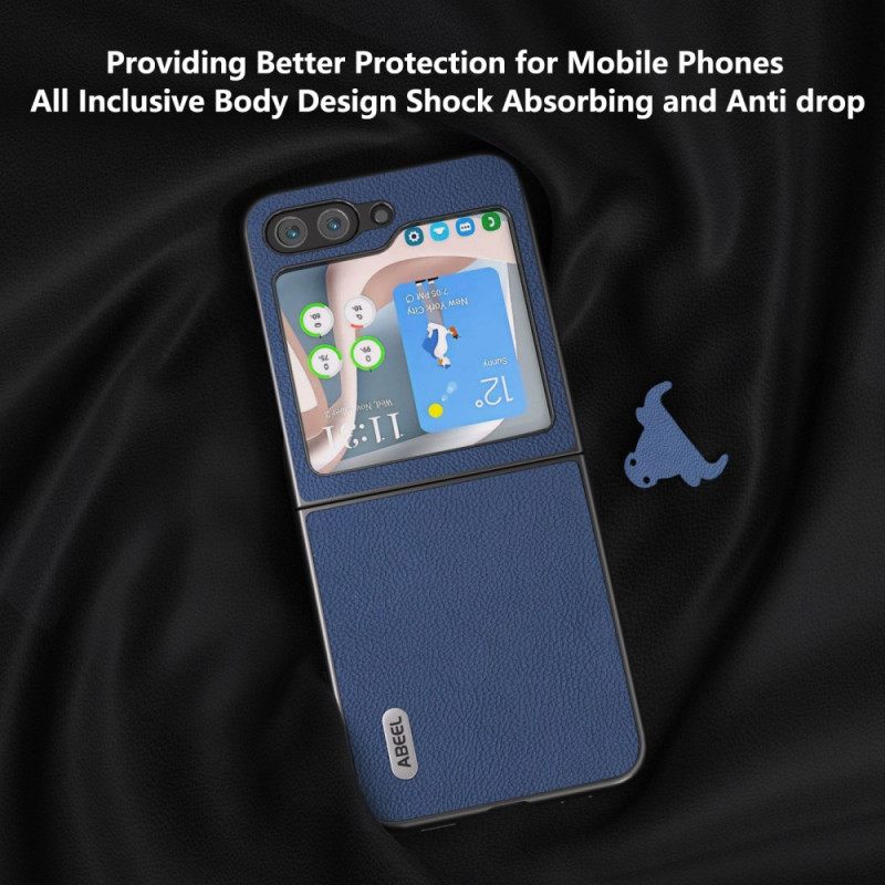 Κάλυμμα Samsung Galaxy Z Flip 7 Fe Abeel Δερμάτινο Εφέ