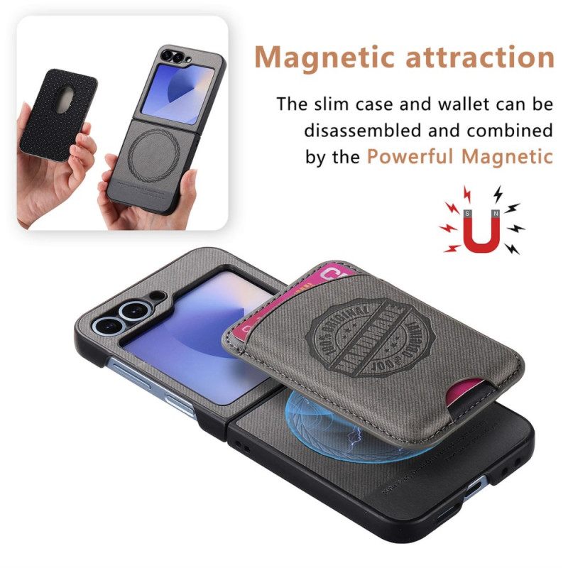 Κάλυμμα Samsung Galaxy Z Flip 7 Fe Αποσπώμενη Θήκη Καρτών Συμβατή Με Magsafe