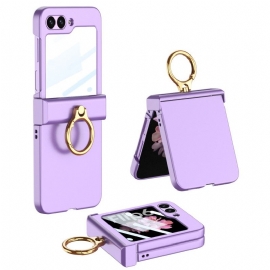 Κάλυμμα Samsung Galaxy Z Flip 7 Fe Βάση Δαχτυλιδιού Και Προστατευτικό Οθόνης Από Σκληρυμένο Γυαλί Gkk Σιλικόνης