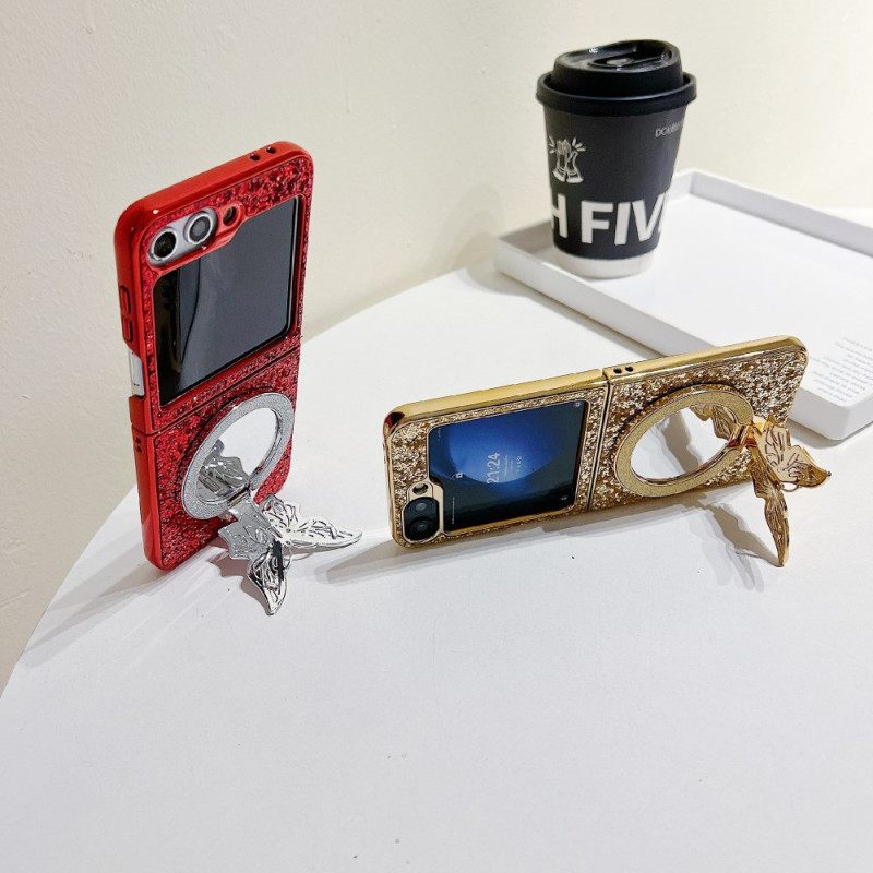 Κάλυμμα Samsung Galaxy Z Flip 7 Fe Βάση Πεταλούδας Με Στρας