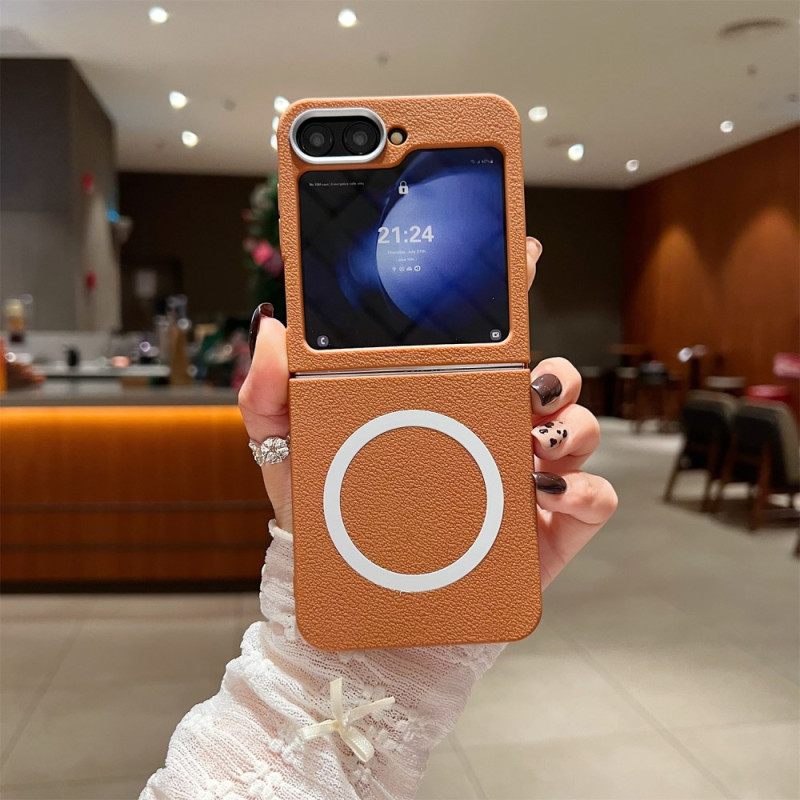 Κάλυμμα Samsung Galaxy Z Flip 7 Fe Δερμάτινη Υφή