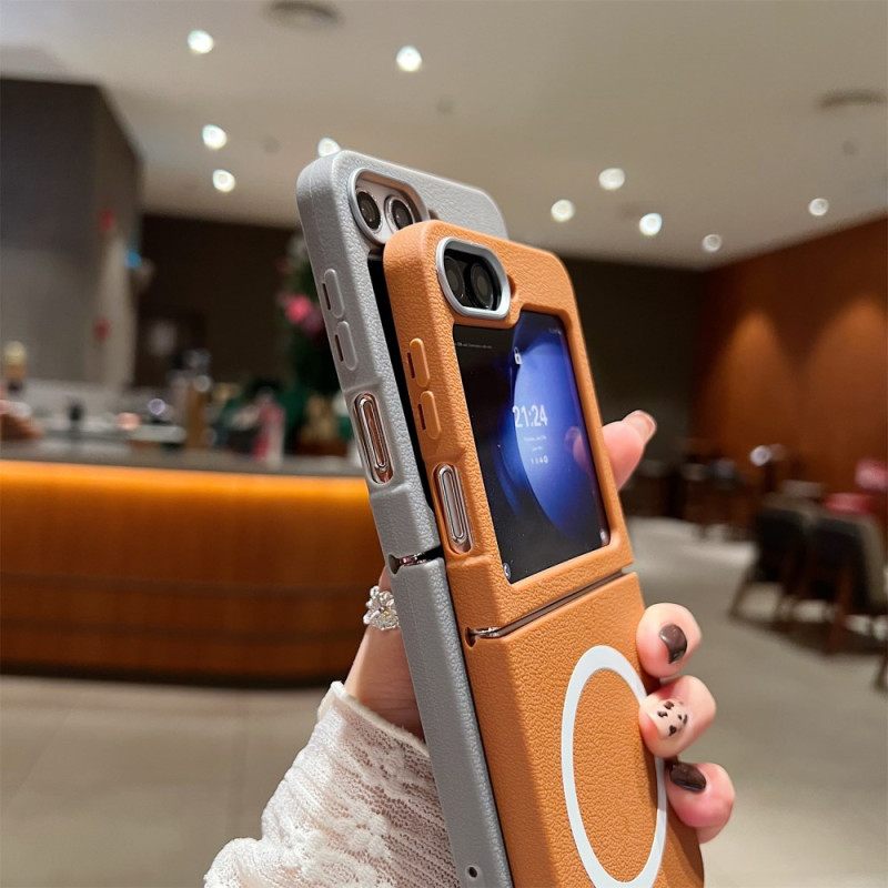 Κάλυμμα Samsung Galaxy Z Flip 7 Fe Δερμάτινη Υφή