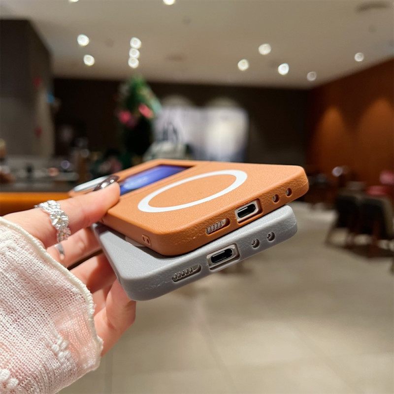 Κάλυμμα Samsung Galaxy Z Flip 7 Fe Δερμάτινη Υφή