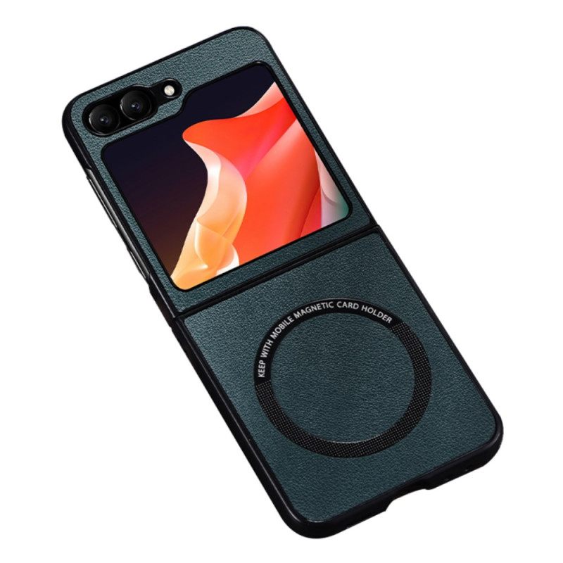 Κάλυμμα Samsung Galaxy Z Flip 7 Fe Δερμάτινο Εφέ Συμβατό Με Magsafe