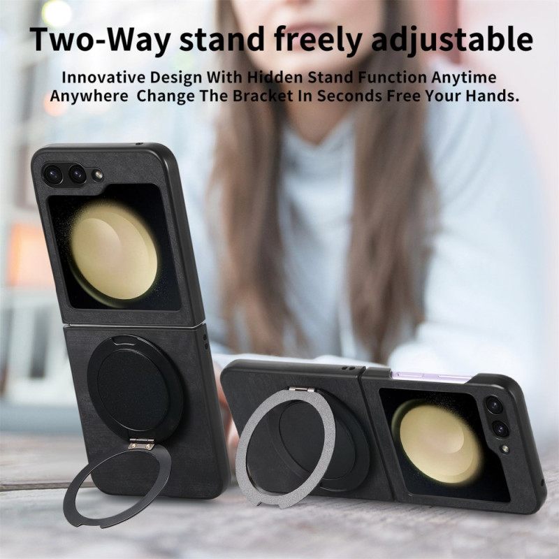 Κάλυμμα Samsung Galaxy Z Flip 7 Fe Εφέ Σουέτ Με Περιστροφή Βάση