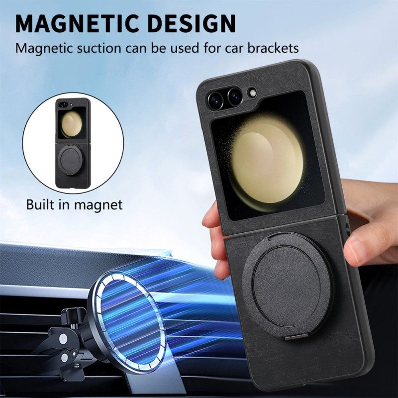 Κάλυμμα Samsung Galaxy Z Flip 7 Fe Εφέ Σουέτ Με Περιστροφή Βάση