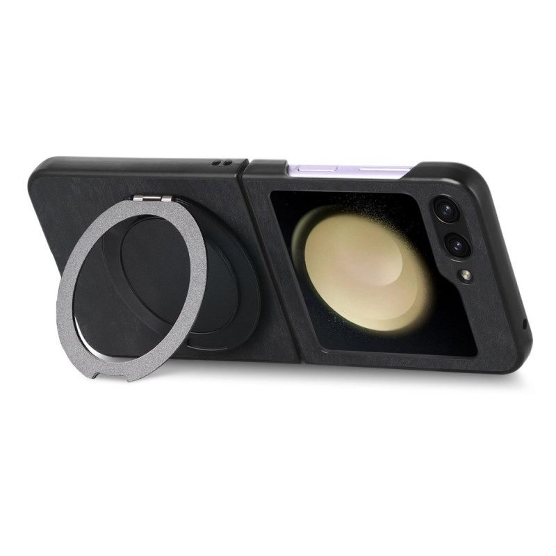 Κάλυμμα Samsung Galaxy Z Flip 7 Fe Εφέ Σουέτ Με Περιστροφή Βάση