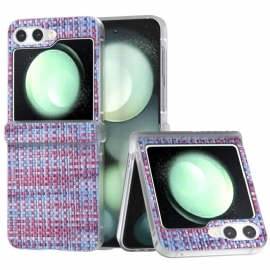 Κάλυμμα Samsung Galaxy Z Flip 7 Fe Εφέ Υφάσματος Σιλικόνης