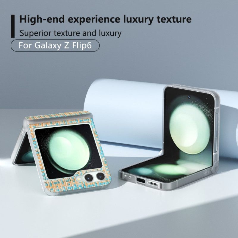 Κάλυμμα Samsung Galaxy Z Flip 7 Fe Εφέ Υφάσματος Σιλικόνης