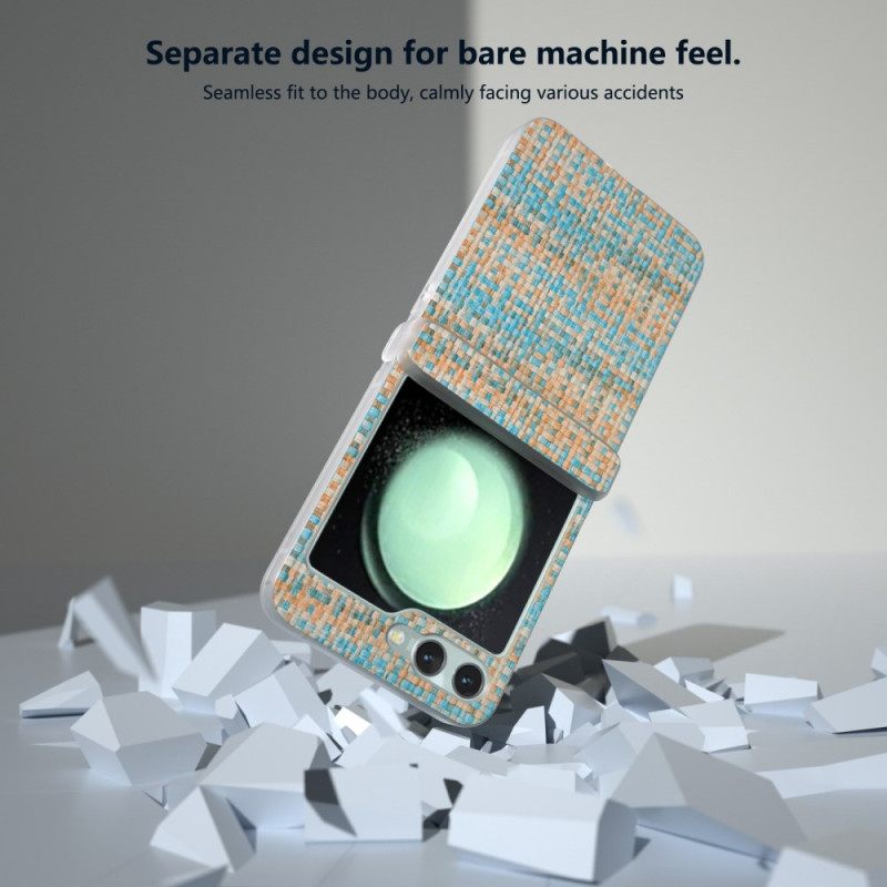 Κάλυμμα Samsung Galaxy Z Flip 7 Fe Εφέ Υφάσματος Σιλικόνης